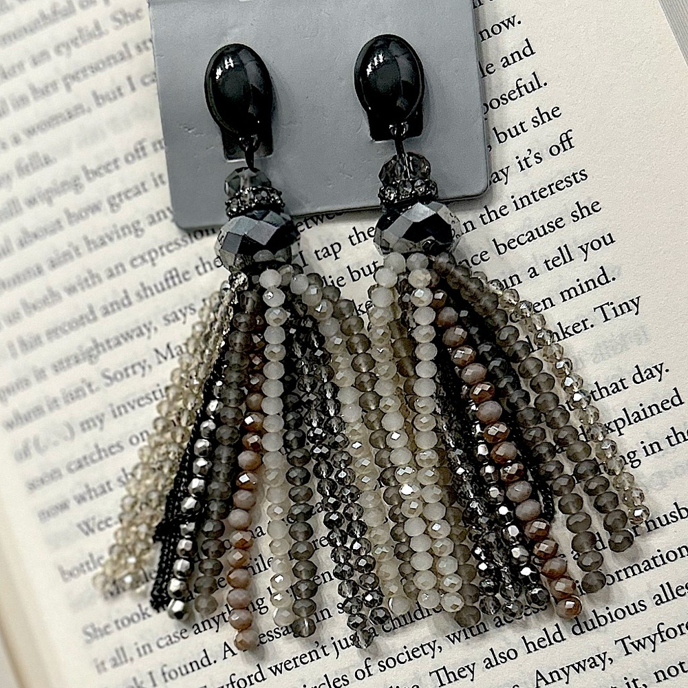 NWT Chico’s Clip On Tassel Earrings, in original packaging and never used ❤️